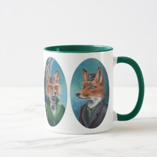 Tasse Art victorien de Fox de renards de M. et de Mme