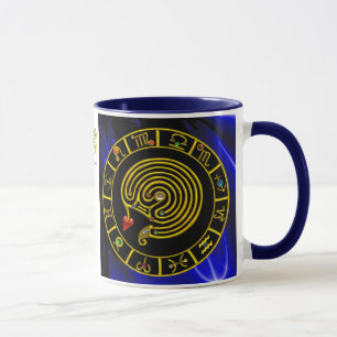 Tasse ASTRAL LABYRINTH GOLD ZODIAC CHART Astrologie