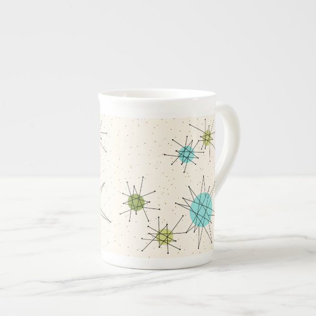 Tasse atomique iconique de porcelaine tendre de (Devant droit)
