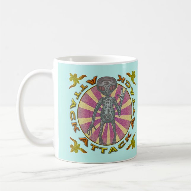 Tasse Attaque de Robot Alien (Gauche)