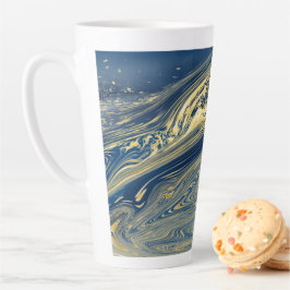 Tasse aus blau und gold-metallisch