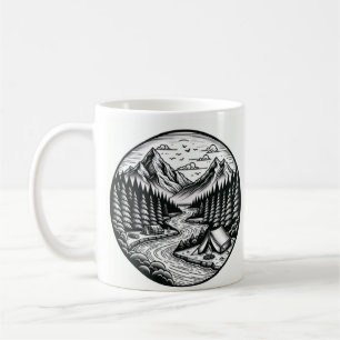 Tasse aus Camping, Tasse aus Emaille für Campers,