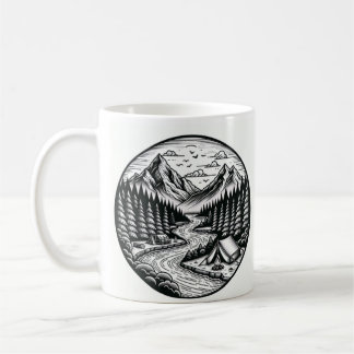 Tasse aus Camping, Tasse aus Emaille für Campers,