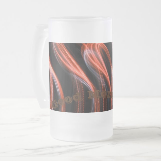 Tasse aus mattiertem Glas (Vorderseite Links)