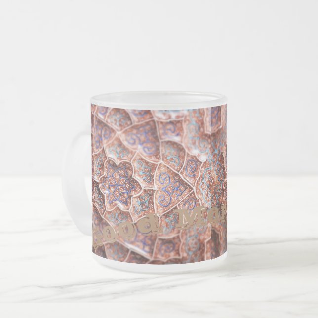 Tasse aus mattiertem Glas (Vorderseite Links)