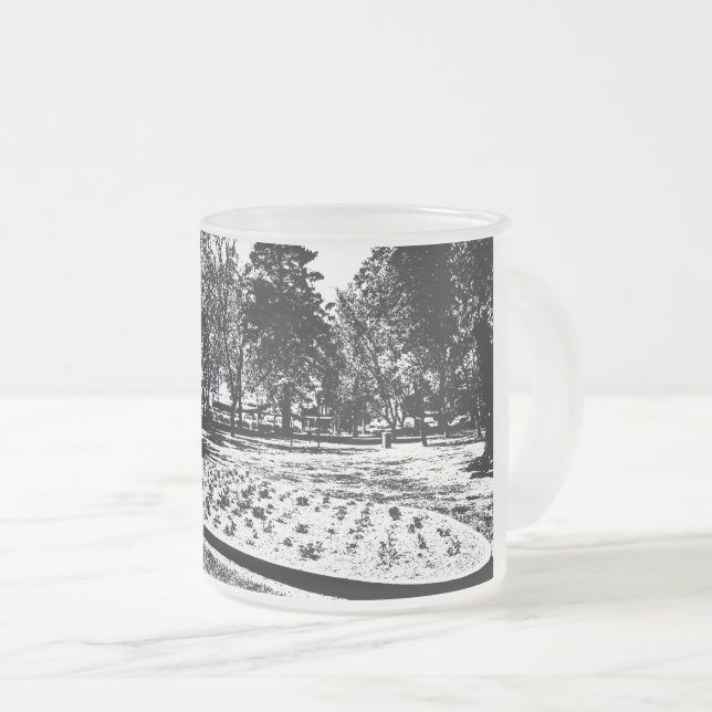 Tasse aus mattiertem Glas, 296 ml (VorderseiteRechts)
