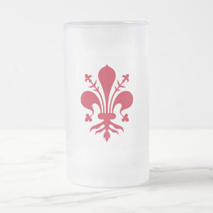 Tasse aus mattiertem Glas mit der Fahne von Floren