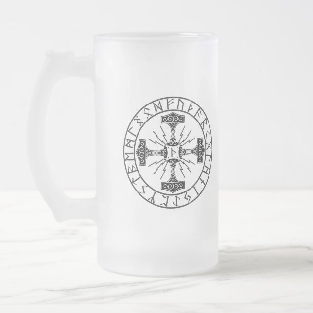 Tasse aus mattiertem Glas, Valhalla Oliver | Mjoll (Links)