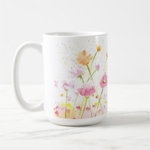 Tasse aus Mohn mit Wasserfarbe