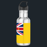 Tasse aus Papier Edelstahlflasche<br><div class="desc">Design mit der Fahne Niue, gelbe Fahne mit einer Gewerkschaft Flag im Kanton mit fünf goldenen Sternen</div>