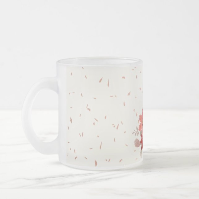Tasse aus Rotglas (Links)