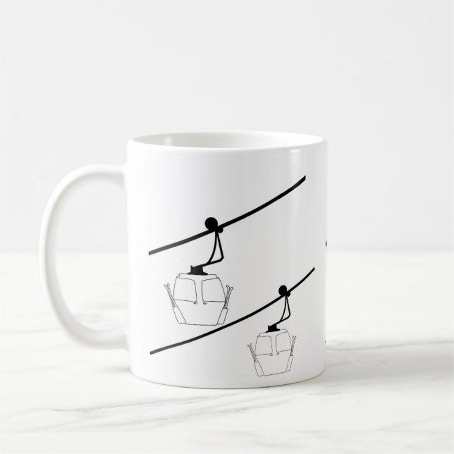 Tasse aus schwarzem und weißem Gondeln (Links)