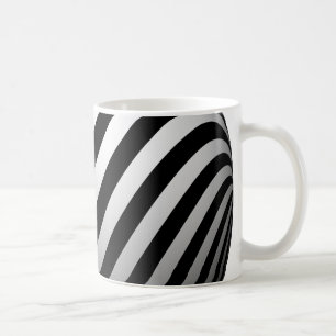 Tasse aus schwarzem und weißem Streifen