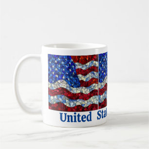 Tasse aus verkettetem Glas unter amerikanischer Fl