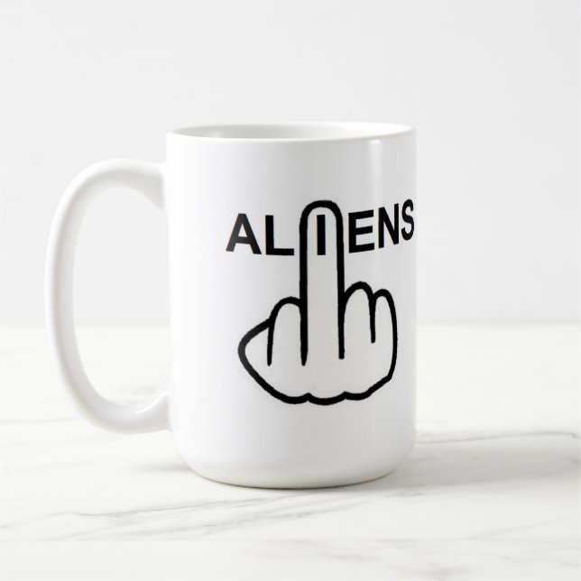 Tasse Außerirdischen Gedreht (Links)