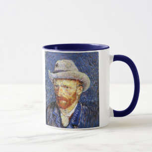 Tasse Autoportrait avec le chapeau de feutre gris,