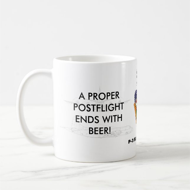 Tasse avant le vol/après le vol de Fe P-3 (Gauche)