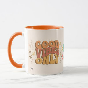 Tasse avec ambiance groovy et signe de paix design