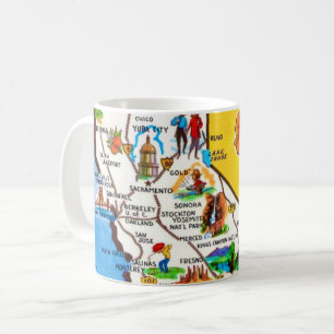 Tasse avec carte de Californie du Nord
