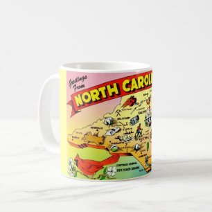 Tasse avec carte de Caroline du Nord
