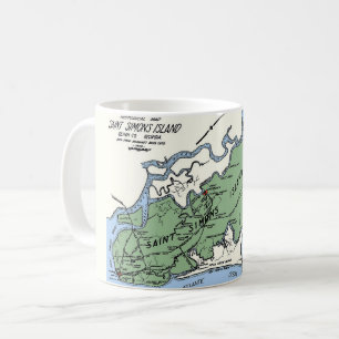 Tasse avec carte de l'île St Simons