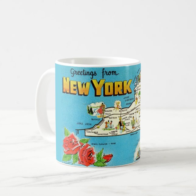 Tasse avec carte de New York (Devant gauche)