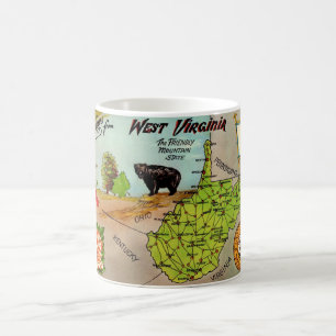 Tasse avec carte de Virginie-Occidentale