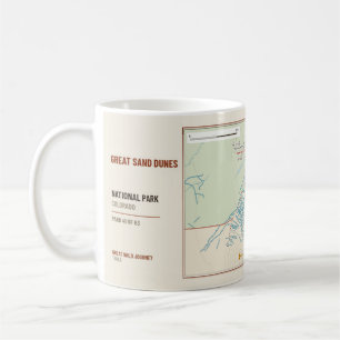 Tasse avec carte du Great Sand Dunes National Park