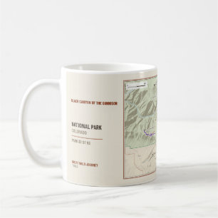 Tasse avec carte du sentier du Black Canyon of the