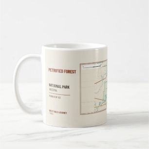 Tasse avec carte du sentier du parc national de la