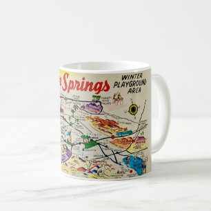 Tasse avec carte rétro de Palm Springs