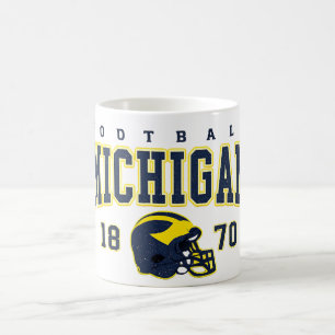 Tasse avec casque vintage de football du Michigan