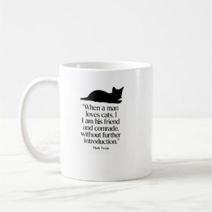 Tasse avec citation de chat de Mark Twain