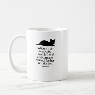 Tasse avec citation de chat de Mark Twain