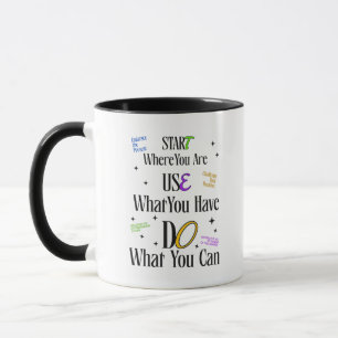 Tasse avec citation motivante – Tasse de café insp