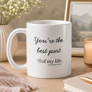 Tasse avec citation romantique moderne – Tu es la