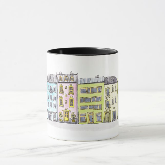 Tasse avec des maisons (Centre)