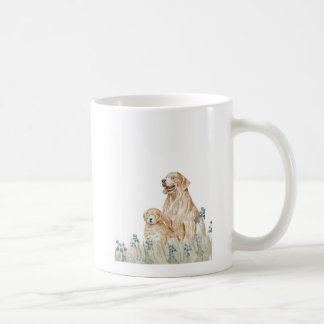 tasse avec famille Golden Retriever