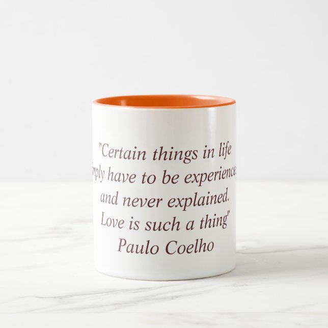 Tasse avec la citation de Paulo Coelho (Centre)