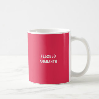 Tasse avec le code de couleur HTML Amaranth