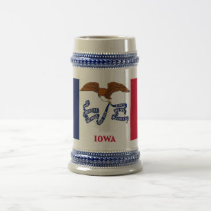 Tasse avec le drapeau de l'état de l'Iowa -