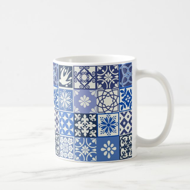 Tasse avec le motif portugais de tuiles - Azulejos (Droite)
