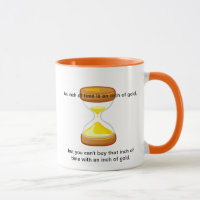Tasse avec le proverbe chinois au sujet du temps