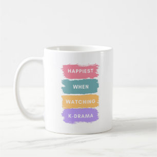 Tasse avec lettrage Kdrama pour amateur de drama c