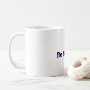 Tasse avec logo B noir violet Soyez Belle
