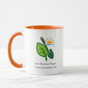 Tasse avec logo d'entreprise de paysagisme