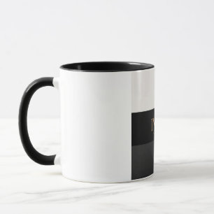 Tasse avec logo IV LUXE - Céramique Luxueuse Noir
