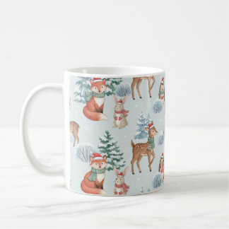 Tasse avec motif de Noël d'animaux mignons de la f