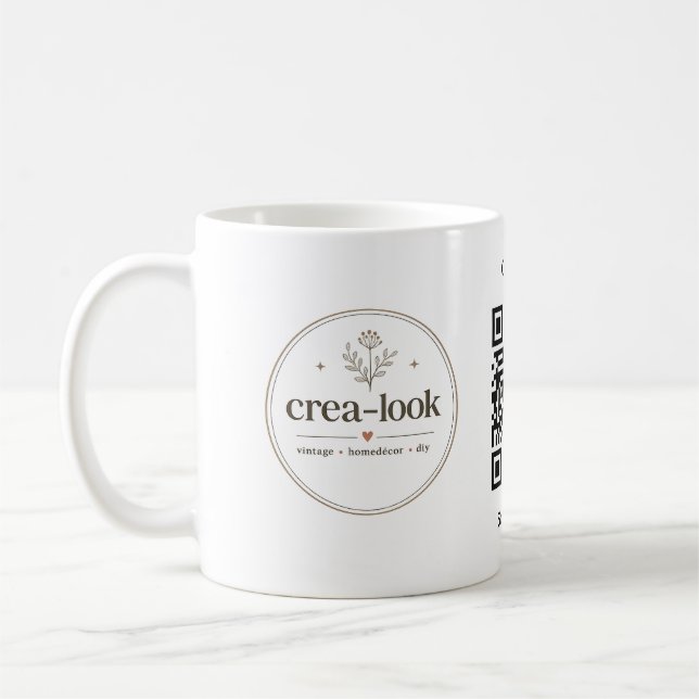 tasse avec qr code d'entreprise  (Gauche)