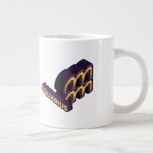 Tasse avec signe du zodiaque Verseau et texte desi